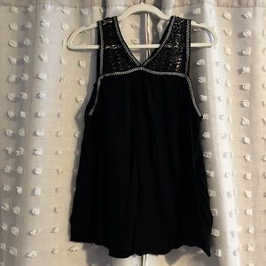 Xhileration Black  boho tank top in XL